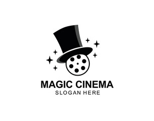 Wall Mural - Magic films logo template design illustration.