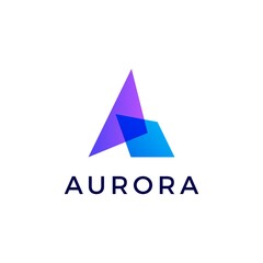 Wall Mural - a letter gradient logo vector icon illustration