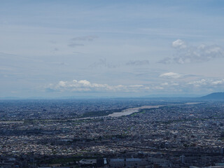  岐阜城から見た岐阜市の風景