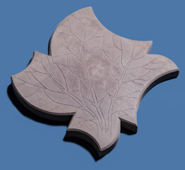 Sticker - A sample of ground, wall stone shape on the unicolour background