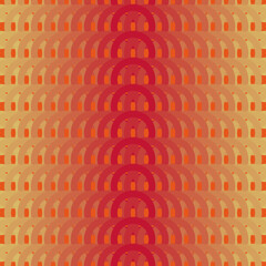 Poster - Colorful half round design repeat pattern print background