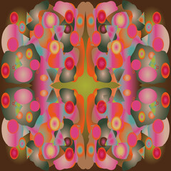 Poster - colorful abstract art repeat pattern print background design