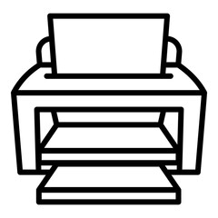 Poster - Ink jet printer icon. Outline ink jet printer vector icon for web design isolated on white background