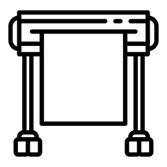 Poster - Plotter icon. Outline plotter vector icon for web design isolated on white background