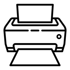 Poster - Photo printer icon. Outline photo printer vector icon for web design isolated on white background