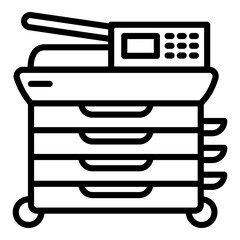 Poster - Office digital printer icon. Outline office digital printer vector icon for web design isolated on white background