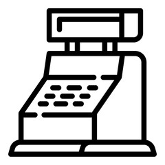 Poster - Cashier icon. Outline cashier vector icon for web design isolated on white background