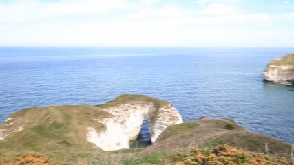 Wall Mural - Cliffs of Flamborough from North Sea coast in

 summer, Great Britain.