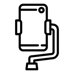 Poster - selfie phone stabilizator icon. outline selfie phone stabilizator vector icon for web design isolate
