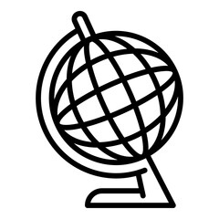 Poster - School globe icon. Outline school globe vector icon for web design isolated on white background