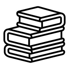 Poster - Stack of books icon. Outline stack of books vector icon for web design isolated on white background