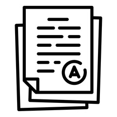 Poster - Evaluated test paper icon. Outline evaluated test paper vector icon for web design isolated on white background