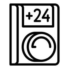 Poster - Conditioner remote control icon. Outline conditioner remote control vector icon for web design isolated on white background