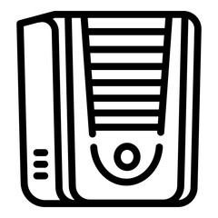 Poster - Heater conditioner icon. Outline heater conditioner vector icon for web design isolated on white background