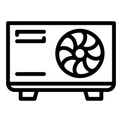 Poster - Conditioner climate control icon. Outline conditioner climate control vector icon for web design isolated on white background