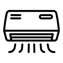 Poster - Working room conditioner icon. Outline working room conditioner vector icon for web design isolated on white background