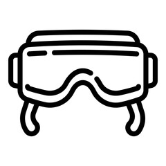 Poster - Vr goggles icon. Outline vr goggles vector icon for web design isolated on white background