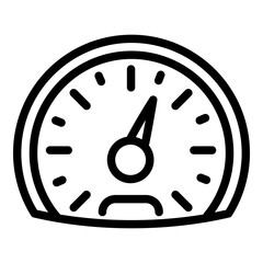 Poster - Speedometer icon. Outline speedometer vector icon for web design isolated on white background