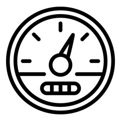 Poster - Speedometer indicator icon. Outline speedometer indicator vector icon for web design isolated on white background