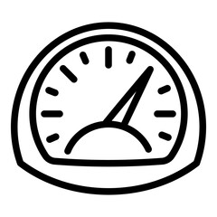 Poster - Turbo power gauge icon. Outline turbo power gauge vector icon for web design isolated on white background