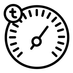 Poster - Car dashboard icon. Outline car dashboard vector icon for web design isolated on white background