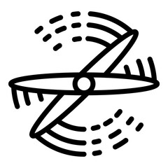 Poster - Drone propeller icon. Outline drone propeller vector icon for web design isolated on white background