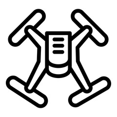 Poster - Drone icon. Outline drone vector icon for web design isolated on white background