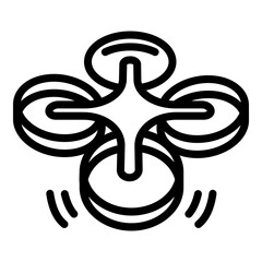 Poster - Quadcopter icon. Outline quadcopter vector icon for web design isolated on white background