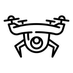 Poster - Police drone icon. Outline police drone vector icon for web design isolated on white background