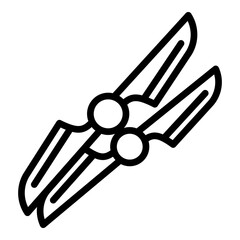Poster - plastic propeller icon. outline plastic propeller vector icon for web design isolated on white backg