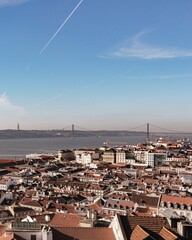 Sticker - Vertical shot of the buildings of Lisbon, Portugal