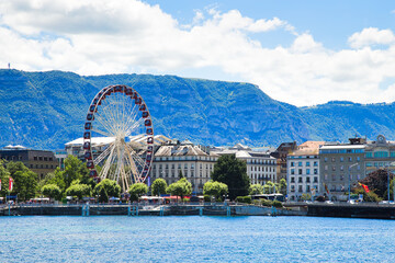 Wall Mural - Geneva Cityscape during a Summer Sunny Day, Switzerland