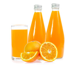 orange juice isolated on white background