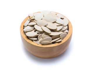 Pumpkin seeds isolated on  white background