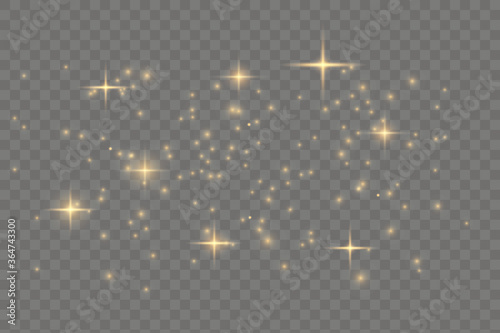 Cuadros en Lienzo The dust sparks and golden stars shine with special light