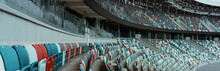 WIDE View Of Empty Stadium Seats Before Game Or During Coronavirus COVID-19 Pandemic
