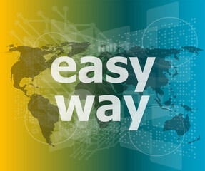 Poster - social concept: easy way word on digital screen