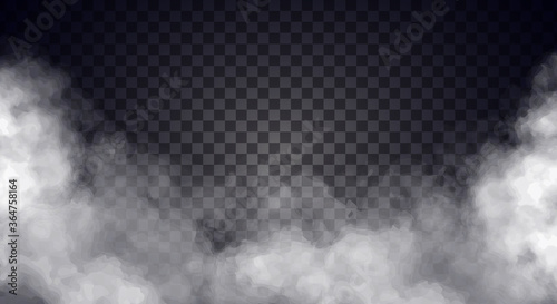Cuadros en Lienzo White fog or smoke on dark copy space background