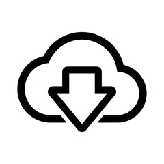 Poster - Arrow, cloud, download icon