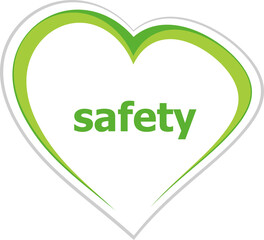 Poster - Text Safety. Security concept