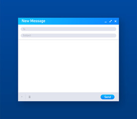 Poster - Email template. Blank e-mail browser window. Mail message web page vector frame. Vector illustration.