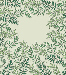 Wall Mural - Decoration branches with leaves