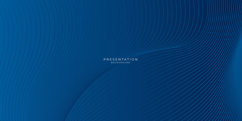 Fototapete - Dark blue dynamic abstract vector background with diagonal lines. Trendy classic color of 2020. 3d cover of business presentation banner for sale event night party. Fast moving soft shadow dots lines