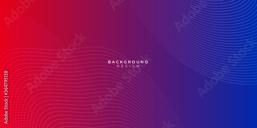 Cuadros en Lienzo Modern red blue abstract presentation background with science and technology the