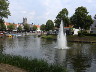 Wall Mural - jet d'eau sluis pays bas