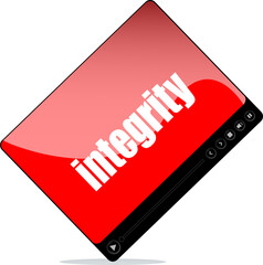 Poster - Video player for web with integrity words