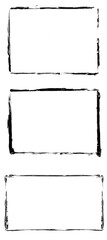 Poster - set of black frames isolated on white background
