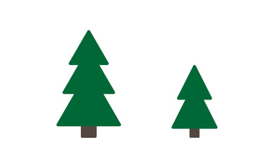 Wall Mural - spruce tree isolated simple icon set. pine green concept in vector flat