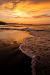  Black sand beach sunset 1