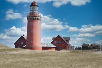 Sticker - Beautiful scenery of the Bovbjerg Lighthouse in Lemvig, Denmark